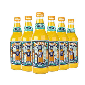 茗仟新日期华洋汽水1982358ml6瓶水果味碳酸饮料国潮整箱夏天清爽儿时