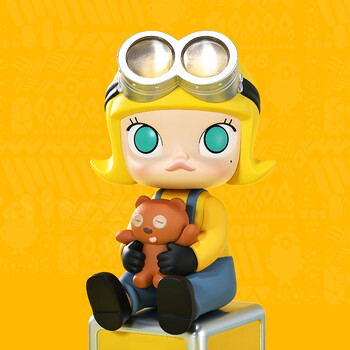 popmart泡泡玛特molly小黄人合作款手办大娃潮玩桌面摆件molly小黄人