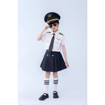 帛雷斯诺儿童机长制服制服男空姐乘服装女飞行员套装演出表演出角色