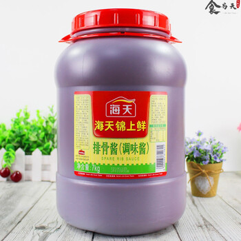 海天锦上鲜排骨酱7kg桶烹饪排骨菜火锅烧烤排骨酱商用大桶装锦上鲜