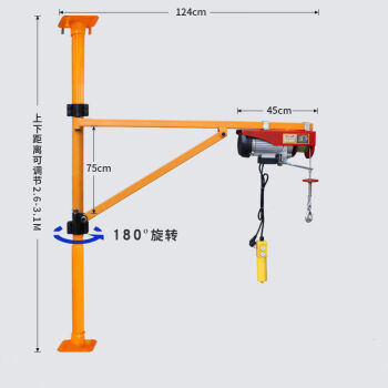 微型電動葫蘆220v吊機屋頂提升機家用裝修小型升降起重機立柱支架pa