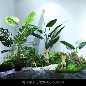 仿真绿植植物大型盆景造景客厅室内外墙角田园景观假植物装饰定制莺飞