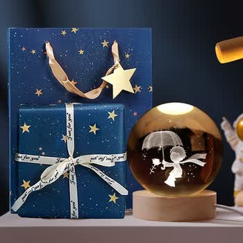 情人节同学礼品爱心水晶球桌面装饰品生日礼物女生送女孩女友闺蜜6cm