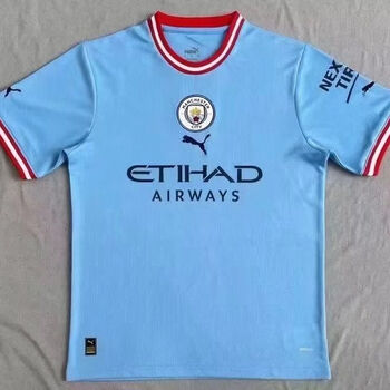semalam2223曼城主场球衣英超曼城蓝色短袖足球服主场球衣s