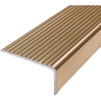 9米黑色 铝合金楼梯防滑条台阶踏步防滑条自粘金属楼梯压条护角