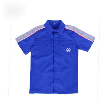 纤多洛上海上汽大众工作服4s店工装短袖套装夏季男装售后车间机修套装