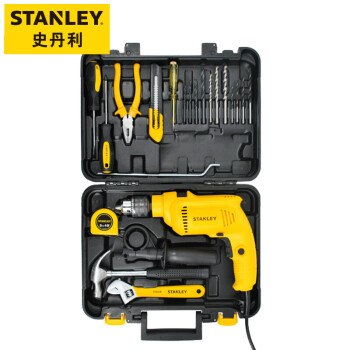 史丹利（Stanley）13毫米冲击钻手电钻家用多功能电动工具箱套装550w电转电批起子螺丝刀电动扳手SDH600V-A9