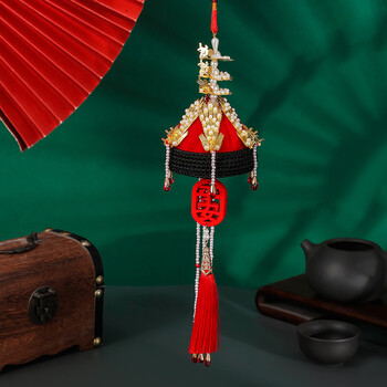 钩针编织材料头饰挂件平安符礼物 【清朝】凤冠 材料包 礼盒 视频教程