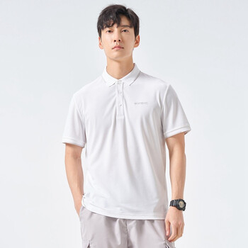 探路者polo衫男 22春夏新款户外商务透气舒适速干翻领徒步登山短袖t恤