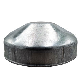 京势 免焊接钢管柱帽警示柱封头交通标志杆盖帽铁艺封帽封口盖2.