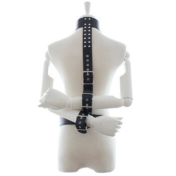 情趣道具 连腰反背铐sm皮革束缚铐情趣成人用品另类玩具捆绑手臂手腕