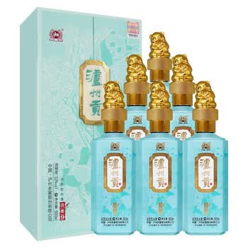 泸州老窖52度浓香型白酒 泸州贡淡雅9酒 500ml*6瓶整箱装【图片 价格