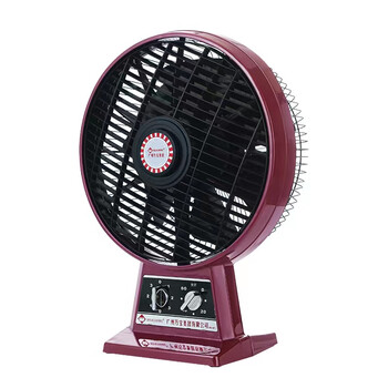 山头林村万宝电风扇10寸旧款大风力鸿运扇老式座钟转页扇台扇机械式