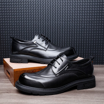 杰克军团jiekejuntuan大头皮鞋男款正装商务真皮冬季新款韩版潮英伦风