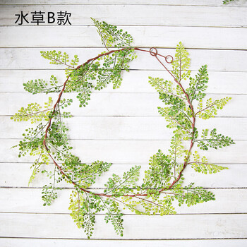 仿真水草藤条壁挂藤蔓植物爬藤室内装饰垂吊绿植藤条缠绕藤蔓管道装饰