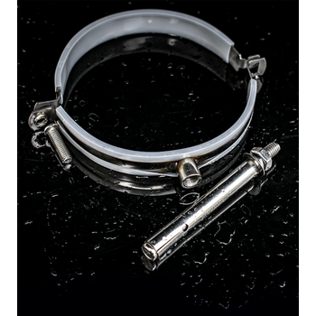 不锈钢管夹分体组合卡箍吊码管卡扣pvc包胶排水管道支架吊卡 抱箍