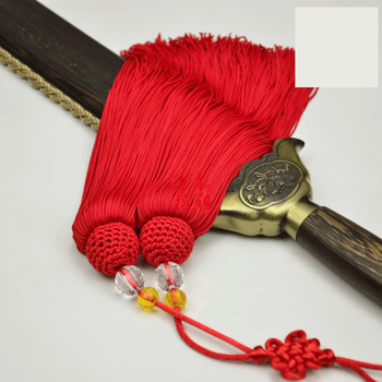 冰丝剑穗太极武术比赛短剑穗加密回笼丝太极剑剑穗普短加密红色