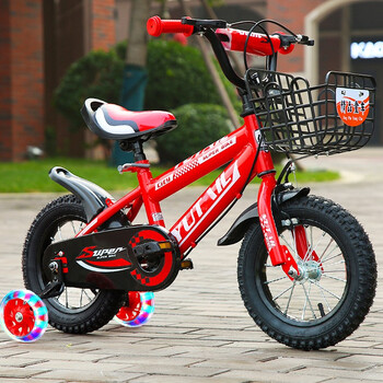 好孩子(gb)儿童自行车女童男孩4岁2-3-4-5-6-7-8岁宝宝脚踏单车 红色