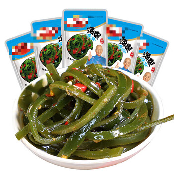 双娇海带丝香辣即食裙带菜海带海味即食海带结零食小吃海带丝80包超值