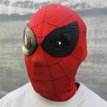 沙雕搞怪礼物网红同款面罩儿童蜘蛛侠头套网红小孩平常心同款头套红色