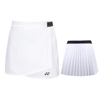 YONEX 尤尼克斯女士运动短裙羽毛球短裤 220154网球短裙白色 L