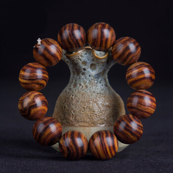 520礼物饰淘shitao海南黄花梨虎皮纹手串男士2.