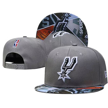 nba新款篮球帽子勇士湖人掘金快船球队同款平沿帽2023 马刺