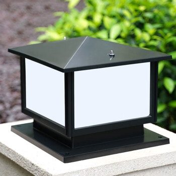 品业太阳能柱头灯围墙柱子灯户外防水庭院灯家用大门门柱灯室外照明