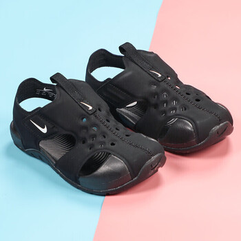 nike耐克童鞋 夏季款男女中小童凉爽透气沙滩游泳凉鞋 943826-001 28