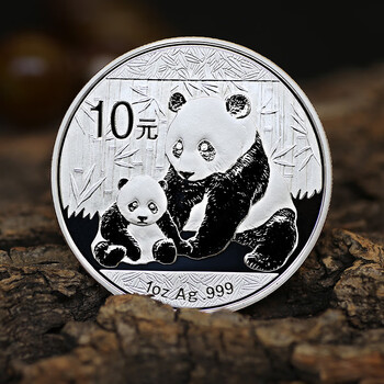 1盎司/30克足银.中国人 2012年熊猫银币(无盒)