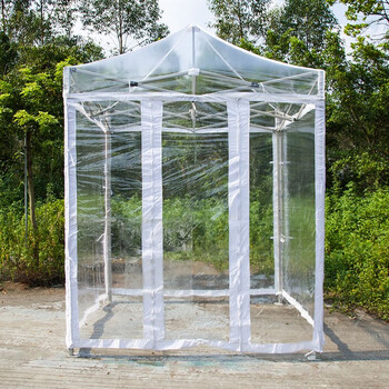 户外透明帐篷阳光房花房庭院四脚雨棚防雨折叠伸缩遮阳棚摆摊大伞22m