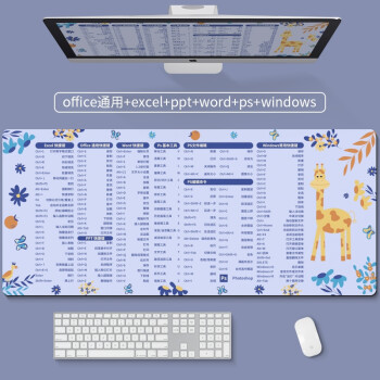 小眾鼠標墊excel表格快捷鍵cad畫專用電腦鍵盤功能圖函數公式大全本手