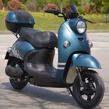 2022新款小龟王电动车72v长跑成人60v电瓶车龟五电摩学生 艾尔蓝 60v