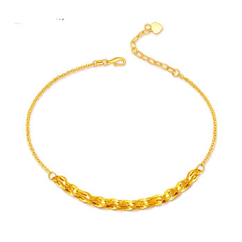 老凤凰款珠宝黄金凤尾手链足金999手链女款细手链子送女友首饰长约17