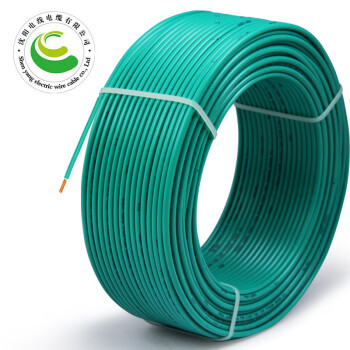 沈阳电线电缆有限公司-ZR-BV-450/750V-1X1.0mm²国标铜芯电线阻燃单芯硬线-95米捆-绿色