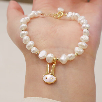 珠佩丽气质淡水珍珠手链韩国温柔ins风简约手饰品贝壳蝴蝶手串女批发