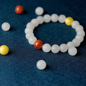 木缘鸿新疆和田玉白玉料10mm配饰手串 图片价格品牌报价 京东