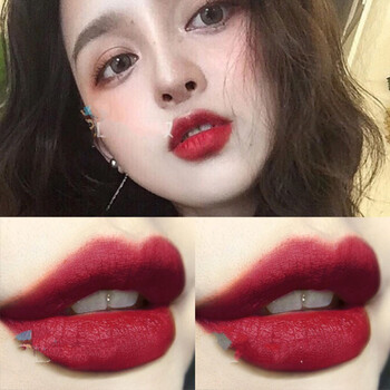 高冷黑暗系深姨妈口红中毒色哑光暗色吸血鬼紫调复 14#铁锈红