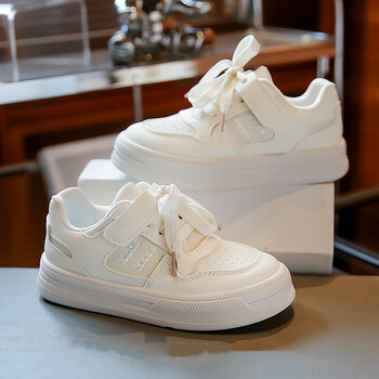 鸿星尔克女童运动鞋春秋新款网红儿童休闲鞋韩版洋气软底小白鞋潮白色