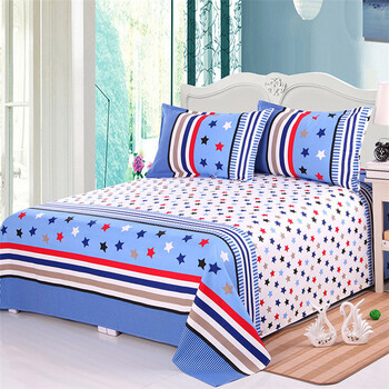 纯棉粗布全棉细帆布床单加厚不起球1.5床1.