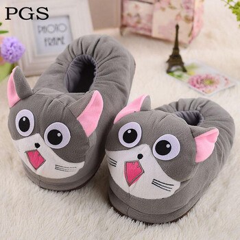 男韩版动物卡通棉拖鞋可爱棉鞋毛毛绒女情侣儿童包跟室内保暖冬天大