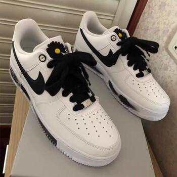 权志龙af1空军一号小雏菊黑白diy鞋带配饰配件 权志龙diy黑鞋带140cm