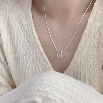 昂朗anglang2023年新款u型项链女ins冷淡风小众设计感感锁骨链饰品女