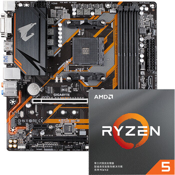 技嘉gigabyteb450maoruselite新小雕电竞主板amd锐龙53600x板u套装