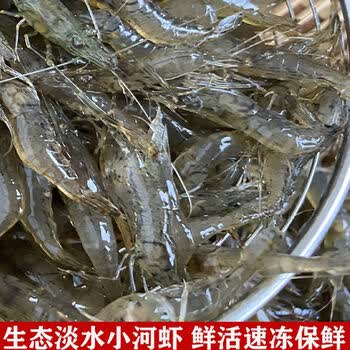 小河虾淡水新鲜鲜活小白虾小土虾小明虾冰鲜禧客鲜河虾24厘米250g盒
