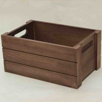 可狄实木箱子储物箱无盖木盒木质桌面玩具杂物整理箱长方形工具木箱实