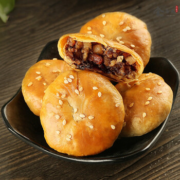 徽味和黄山烧饼礼袋装安徽特产徽州糕点梅干菜肉酥饼送礼礼盒装原味6