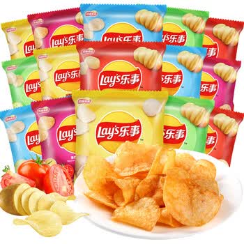 乐事(lays)薯片12g迷你小包装零食膨化食品原味马铃薯片整箱小吃
