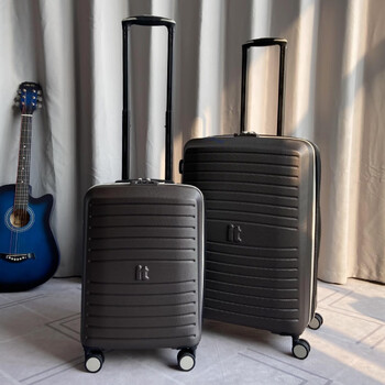 mzxm英国it行李箱男女20登机箱防刮万向轮25寸密码旅行箱深棕灰25寸