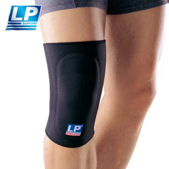 LP707护膝男女运动篮球跑步骑行足球排球羽毛球半月板防撞膝盖套 黑色 单只 M 35.6-38.1cm